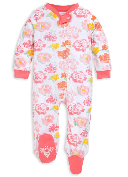 Rosy Spring Floral Organic Cotton Loose Fit Footed Sleep & Play