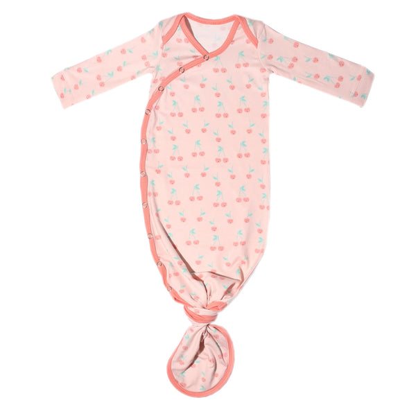Copper Pearl Newborn Knotted Gown - Cheery