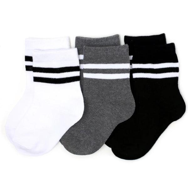 Little Stocking Co. Monochrome Striped Midi Sock 3-pack
