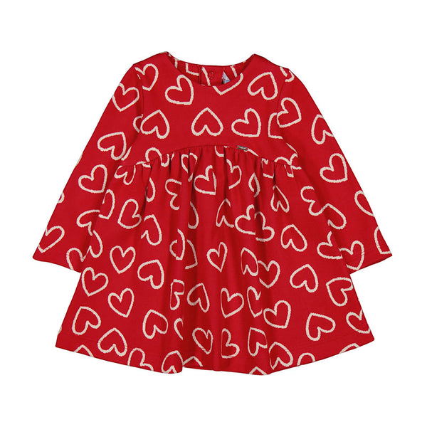 Mayoral Baby Girl Heart Print Knit Dress
