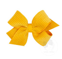Wee Ones Medium Grosgrain Hair Bow with Wide Wale Corduroy Overlay - Gold