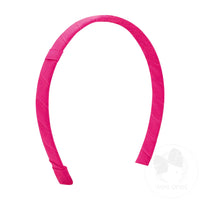 Wee Ones Classic Grosgrain Wrapped Add-a-Bow Girls Headband - Shocking Pink