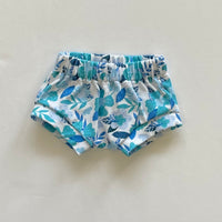 Lovie Apparel Knit Shorties - Blue Mod Floral