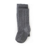 Little Stocking Co. Cable Knit Tights - Charcoal Gray