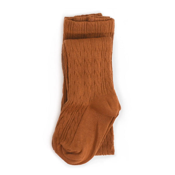 Little Stocking Co. Cable Knit Tights - Sugar Almond