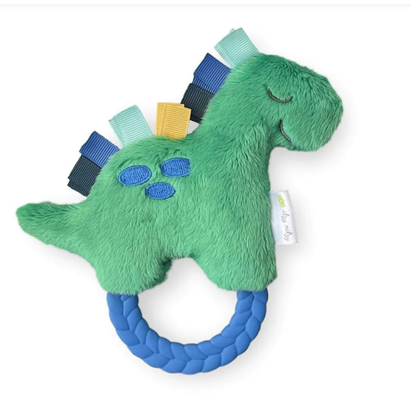 Ritzy Rattle Pal Plush Rattle with Teether - Dino