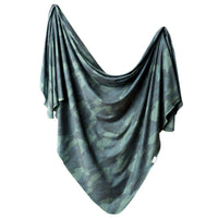 Copper Pearl Knit Swaddle Blanket - Hunter