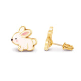 Girl Nation Glitter Rabbit Cutie Stud Earrings