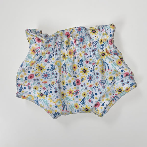 Lovie Apparel Paperbag Waist Knit Shorties - Ditsy Spring Floral