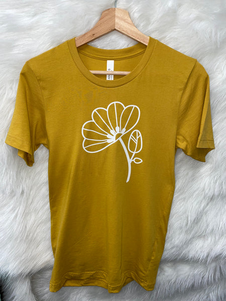 Lovie Apparel Flower Adult Graphic T-Shirt