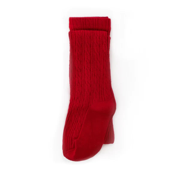 Little Stocking Co. Cherry Cable Knit Tights