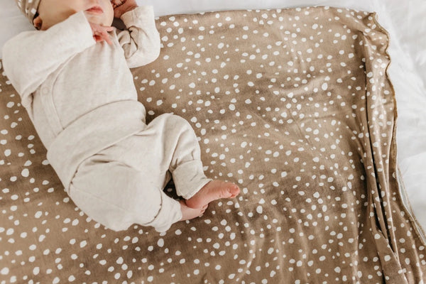 Copper Pearl Knit Swaddle Blanket - Fawn