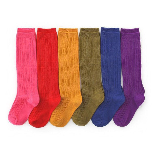 Little Stocking Co. Marigold Cable Knit Knee High Socks