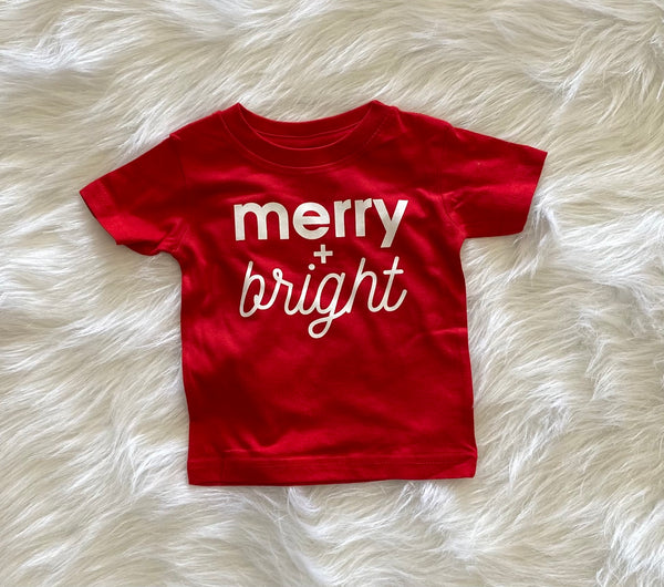 Lovie Apparel merry + bright Baby, Toddler & Youth T-Shirt