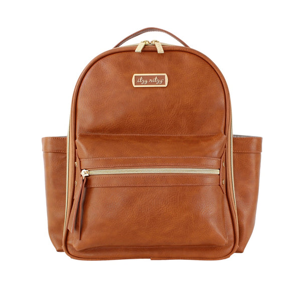 Itzy Ritzy Mini Diaper Bag Backpack - Cognac