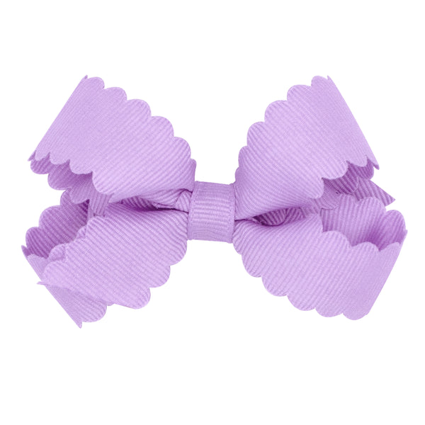 Wee Ones Mini Scalloped Edge Bow - Light Orchid