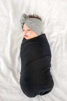 Copper Pearl Knit Swaddle Blanket - Midnight
