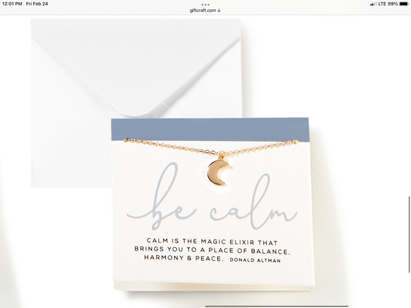 Inspirational Necklace - Be Calm