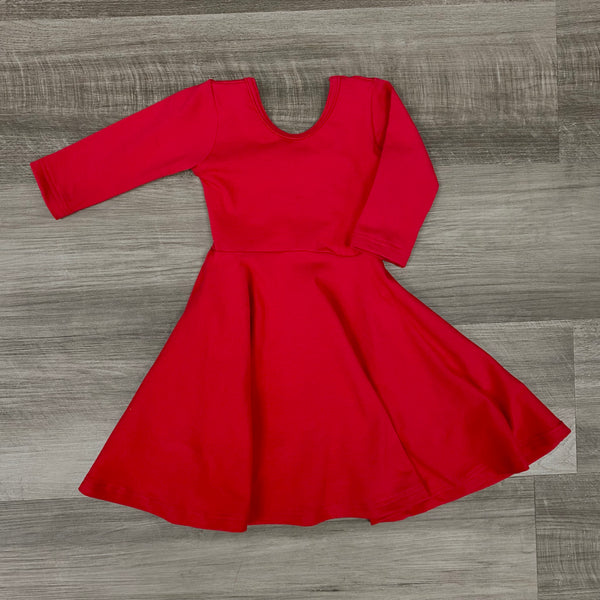 Lovie Apparel Twirl Dress - True Red