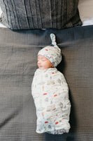 Copper Pearl Knit Swaddle Blanket - Trout