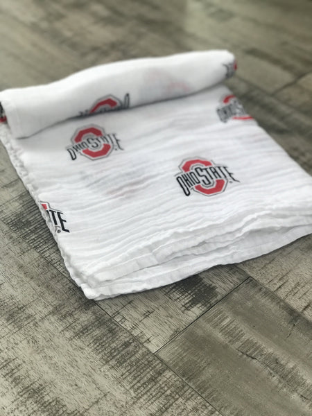 The Ohio State University Muslin Swaddle Blanket