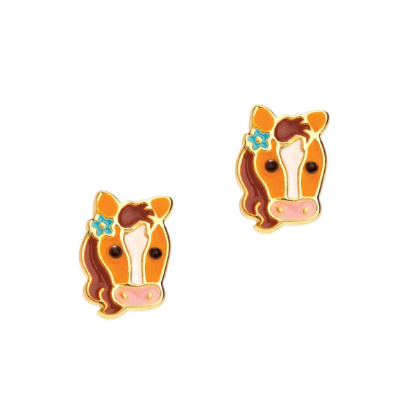 Girl Nation Pretty Pony Cutie Stud Earrings